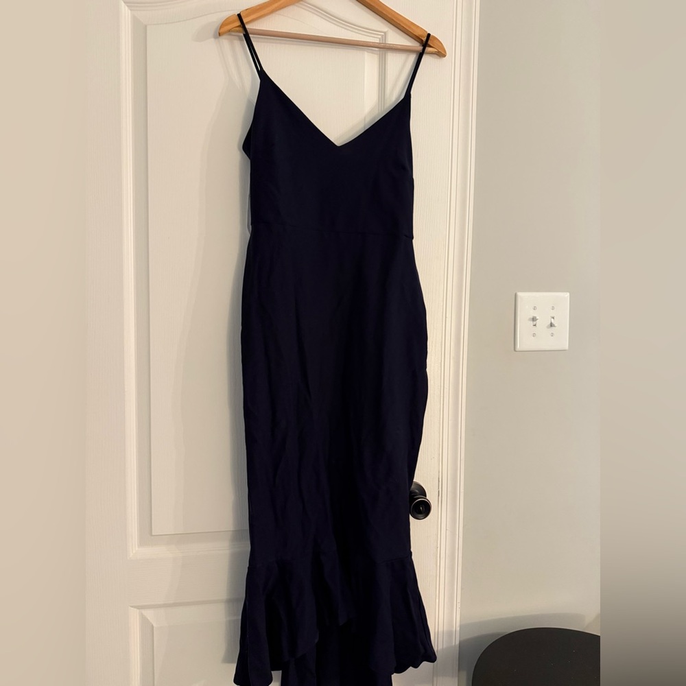 Stun Like Me Midnight Blue Bodycon Trumpet Hem Midi Dress